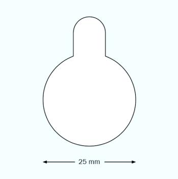PE foam adhesive dots, white, double-sided Ø25mm, strong/strong adhesive